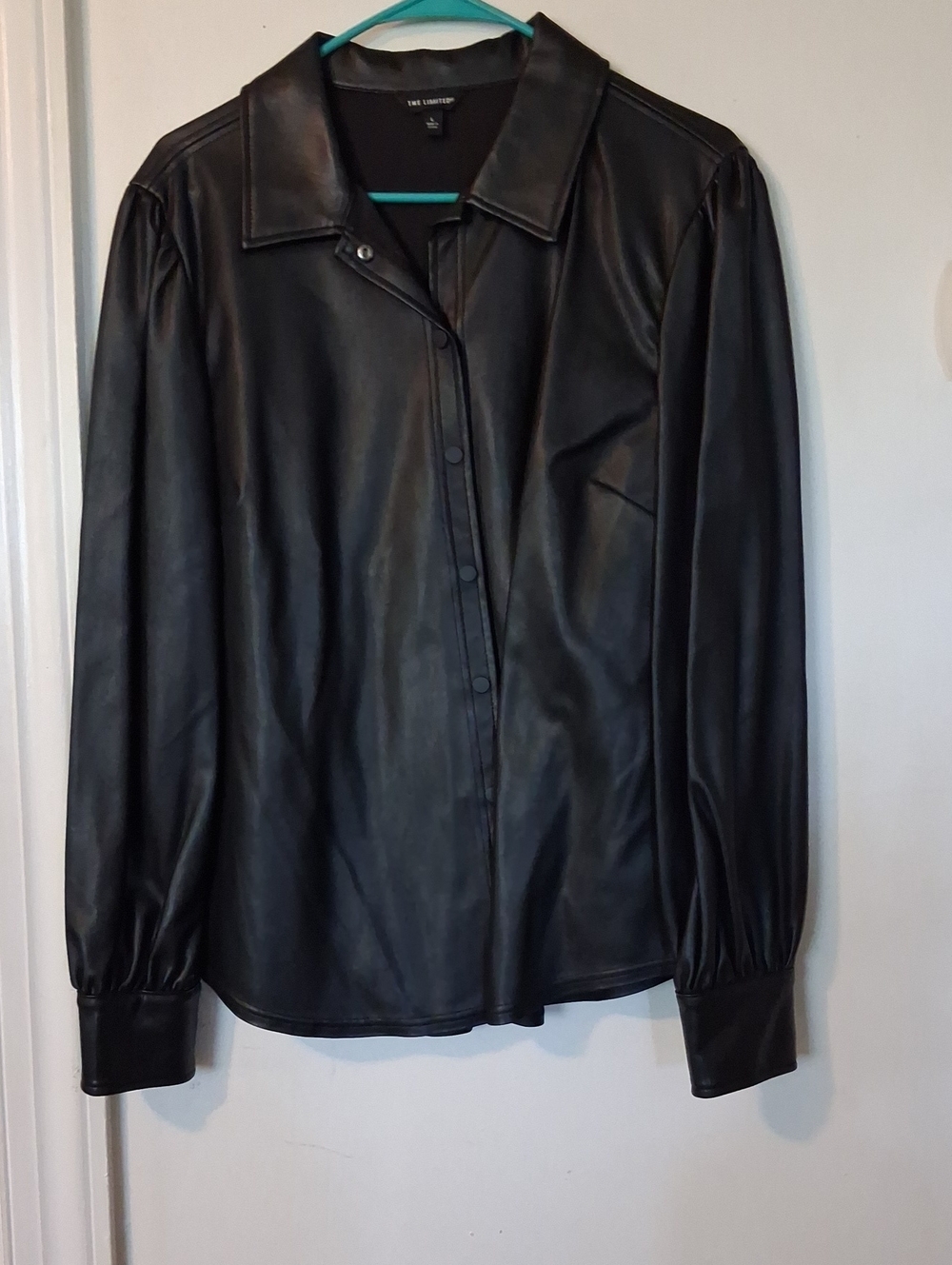 The Limited Black Faux Leather Utility Jacket